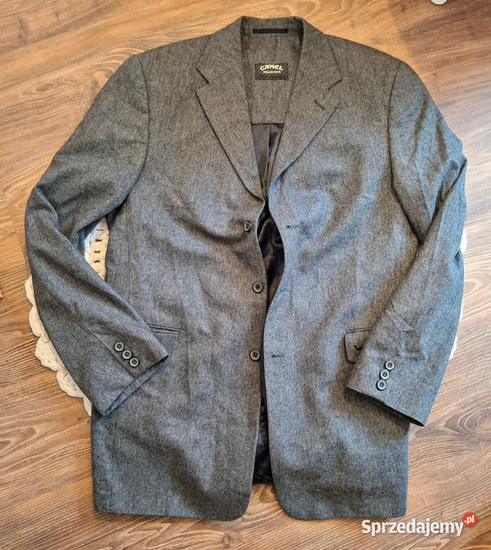 Marynarka vintage Camel Collection grafitowa Moda i Styl