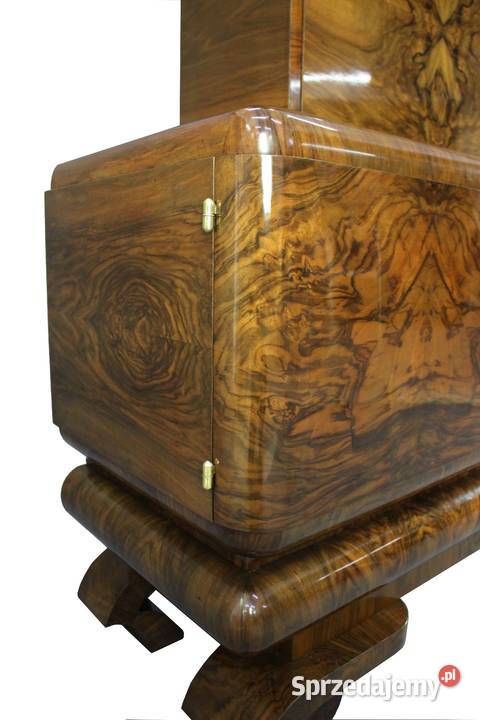 Unikatowy barek pomocnik art deco renowacji Zielonka