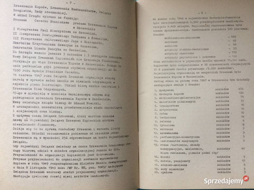 3416 Zarys Historii Kupiectwa WojSzczecińsk Szczecin