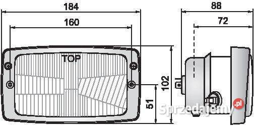 Reflektor z ramką 1400661200 Kamionna