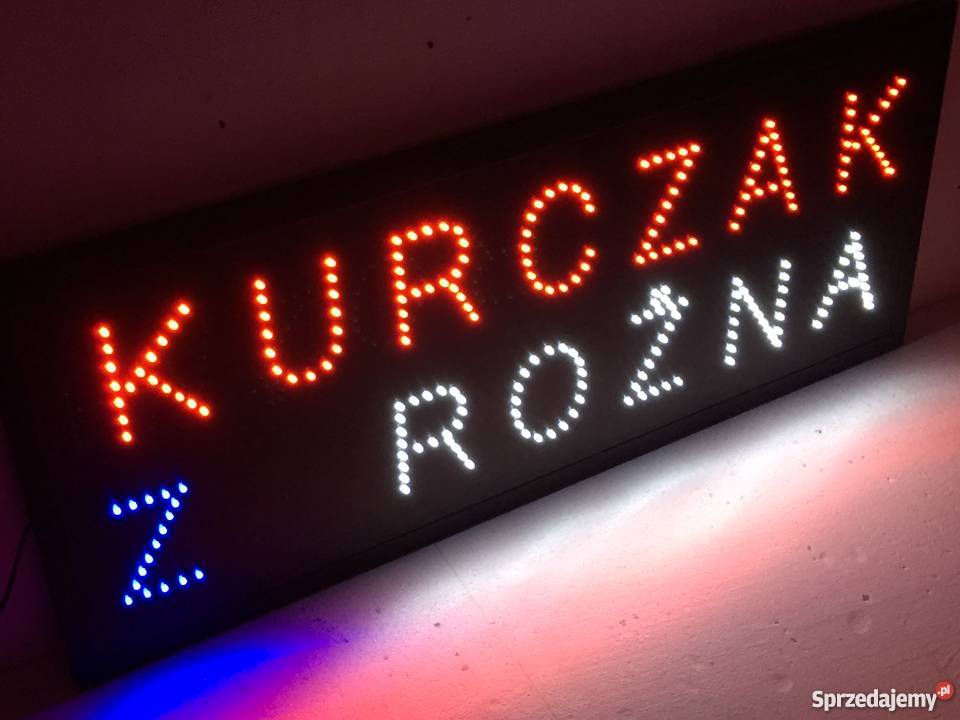 KURCZAK Z ROŻNA LED reklama 100x42 zewnętrzna Gdańsk
