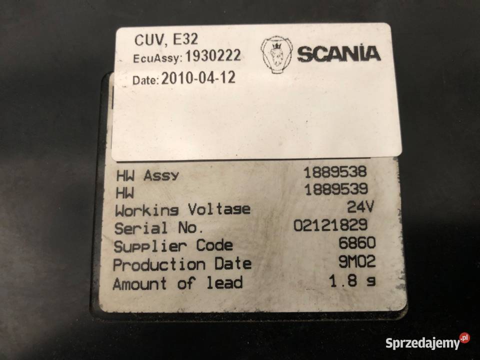 MODUŁ ŚWIATEŁ SCANIA 4 series 1930222 9508