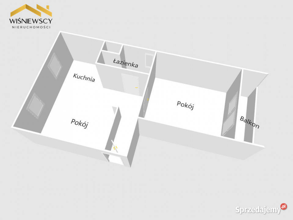 Mieszkanie na Jarotach 2 pokoje 435 m2 3 piętro Olsztyn sprzedam