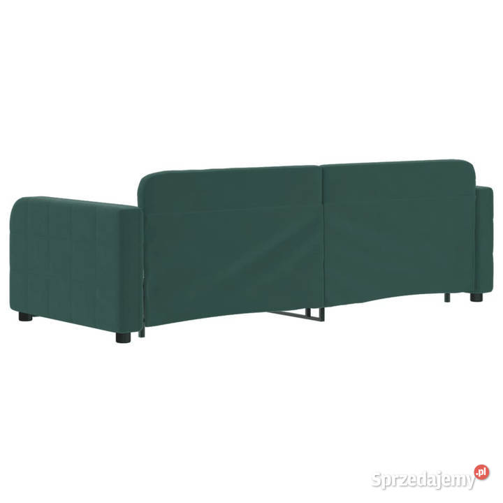Sofa rozsuwana ciemnozielona aksamit 80x200 Warszawa