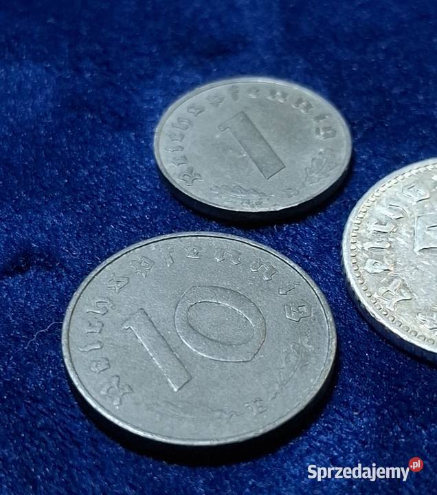 3 x monety III Rzesza 11050 Reichspfennig ŁADNE pomorskie Wejherowo