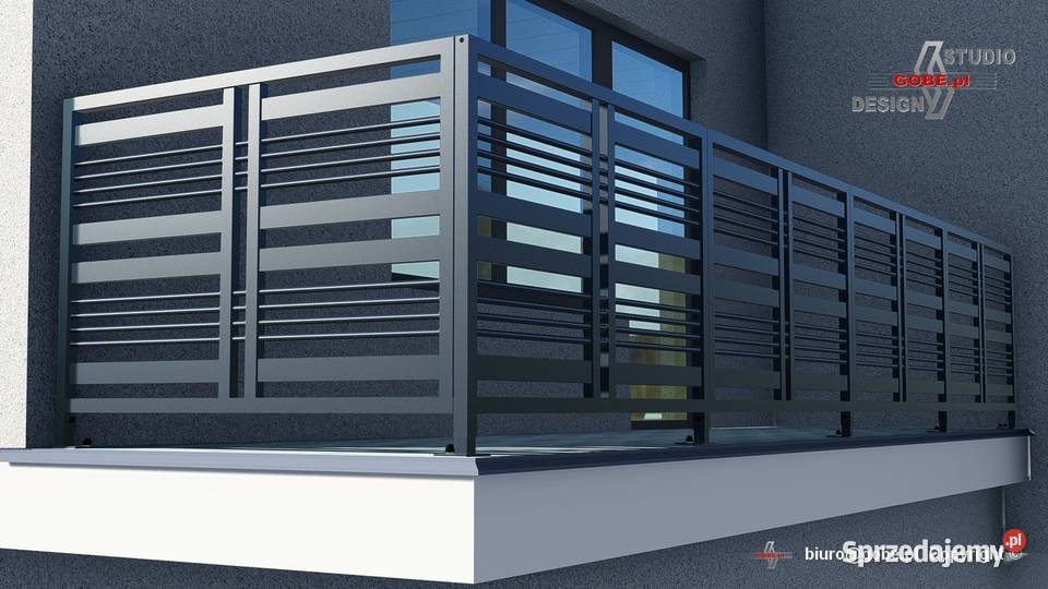 Balustrada balkonowa tarasowa nowoczesne Pozostałe Gliwice