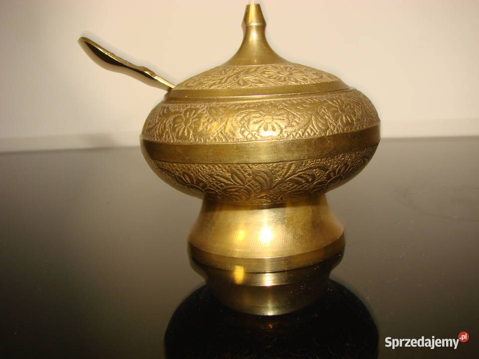 małą mosiężna cukiernica Pozostałe pomorskie