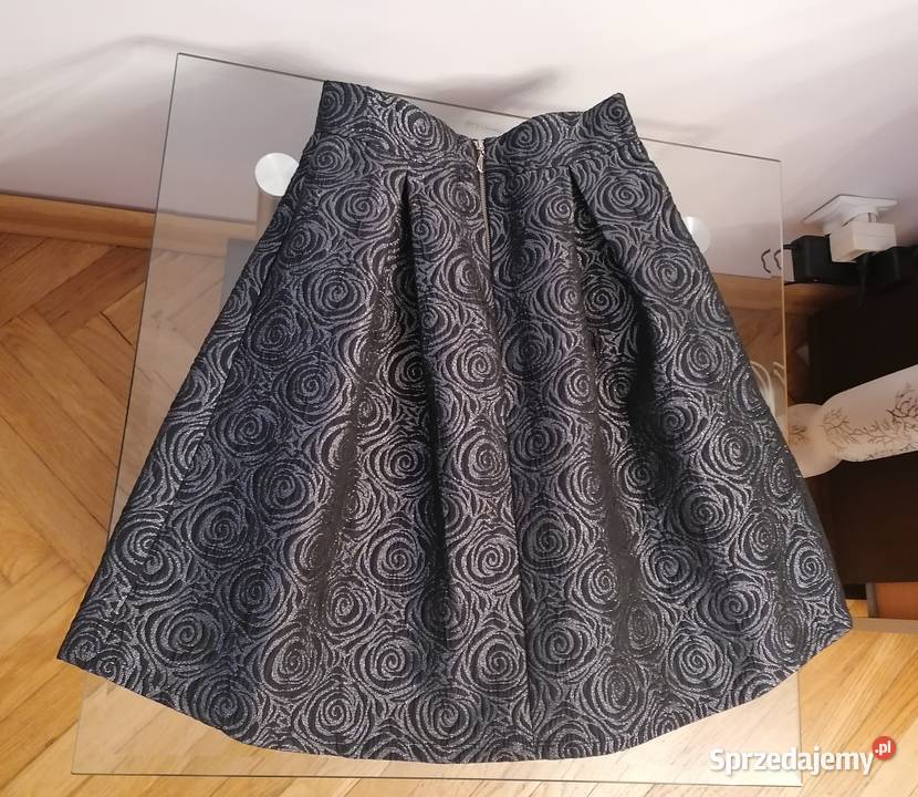 NOWA BŁYSZCZĄCA SPÓDNICZKA MINI W RÓŻE R36 Łódź