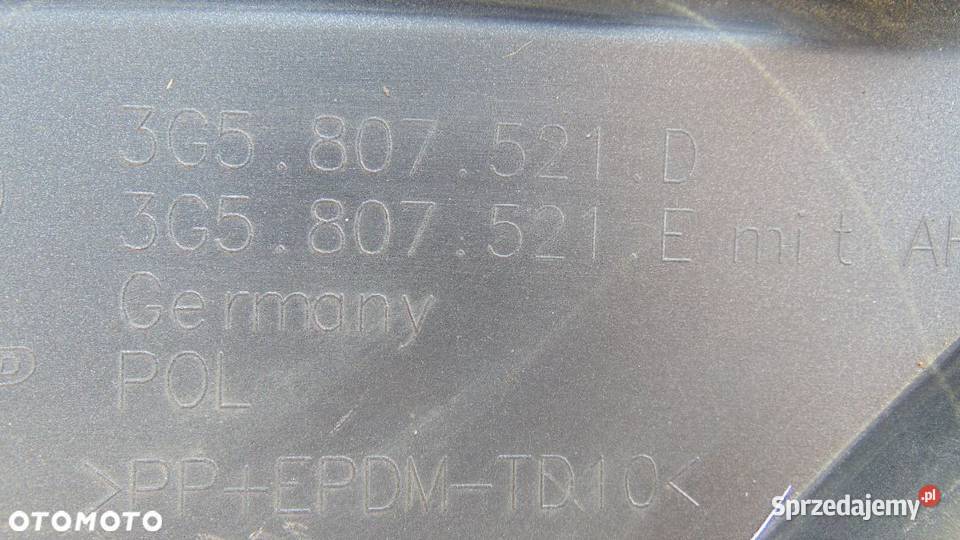 SPOILER DOKŁADKA ZDERZAKA VW PASSAT B8 TYŁ Karoseria Nowy Tomyśl sprzedam