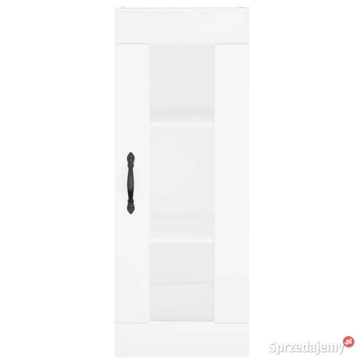 Wysoka szafka biała 345x34x180 materiał