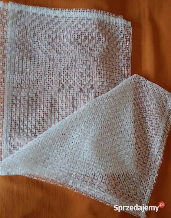 Firanka biała w kostkę pełną i otwartą wymiary łódzkie Łódź