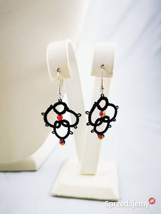 Biżuteria frywolitkowa Wiśniowa