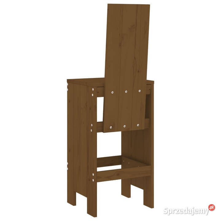 Stołki barowe 2 miodowy brąz 40x42x120 sosna