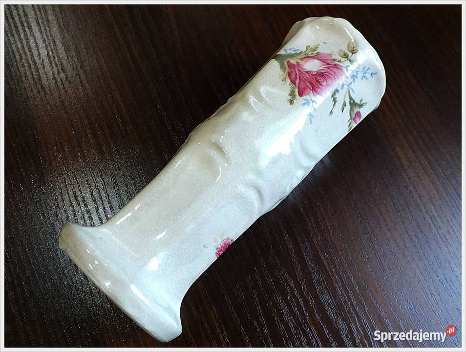 Stary wazon wazonik ceramiczny malowane kwiaty lubuskie
