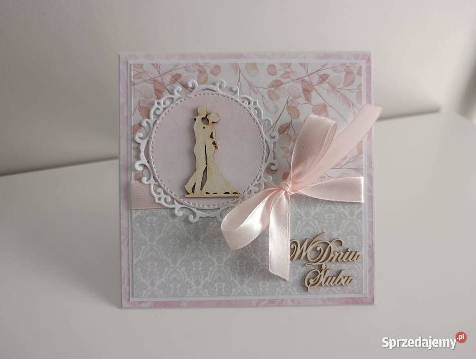 Kartka ślubna ręcznie wykonana handmade łódzkie Łódź