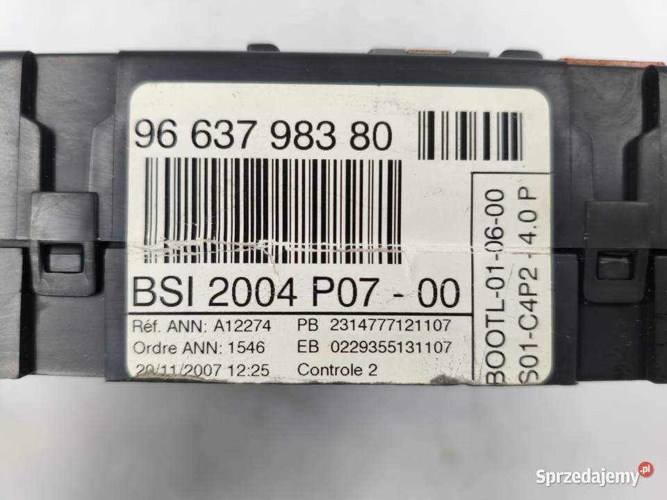 Sterownik Silnika Citroen C3 14 SW9661961280 Wyszków sprzedam