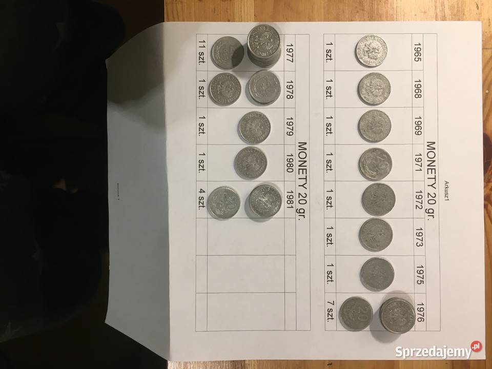 Monety polskie z epoki komunizmu Numizmatyka Olsztyn