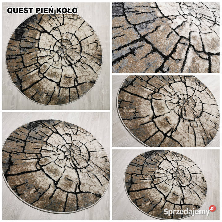 GĘSTY DYWAN KOŁO 120X120 QUEST 31009 RÓŻNE Białystok