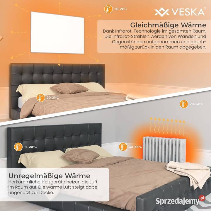 GRZEJNIK OGRZEWANIE NA PODCZERWIEŃ 800W FIRMA Kalety sprzedam