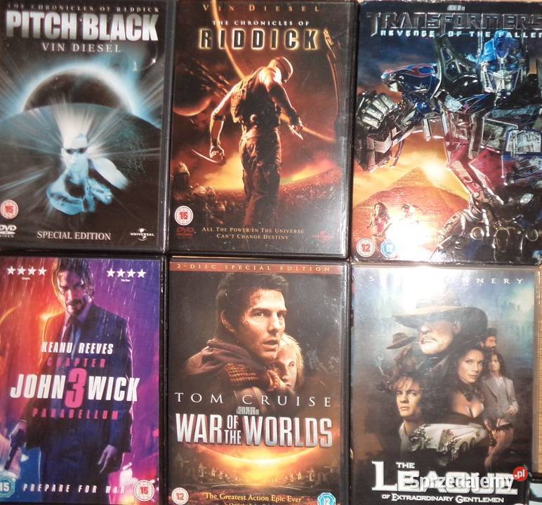 12x Filmy DVD ang Vin Diesel Tom Cruise Keanu Rzeszów sprzedam