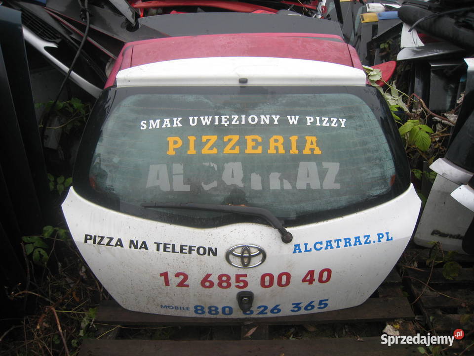 Klapa tylna szyba tylna biała Toyota Yaris II 06 Kraków