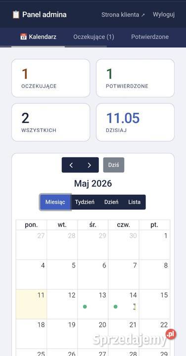 System rezerwacji online klient i admin każda Warszawa usługi it