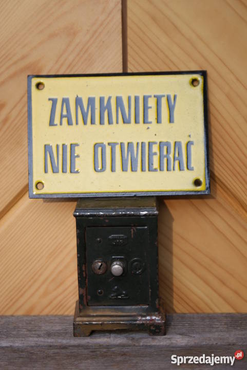 Skarbonka metalowa sejf i stara emaliowana mazowieckie Warszawa