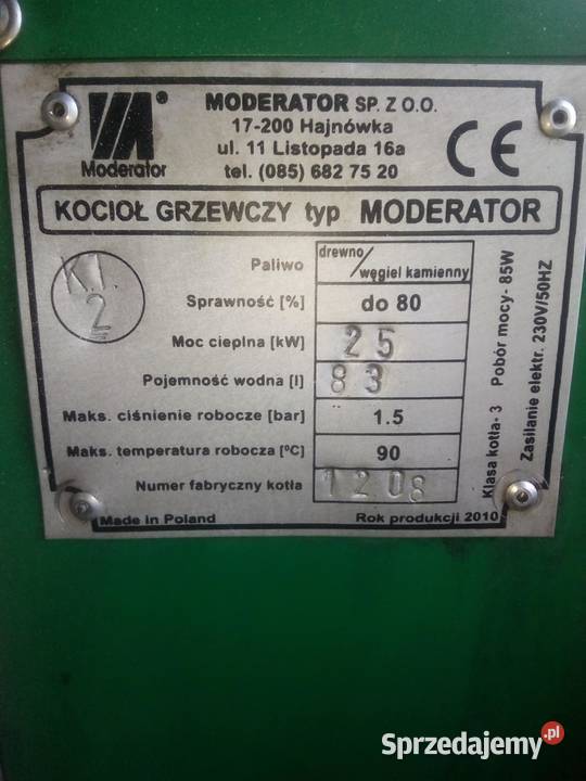 Sprzedam piec Moderator Ostrołęka