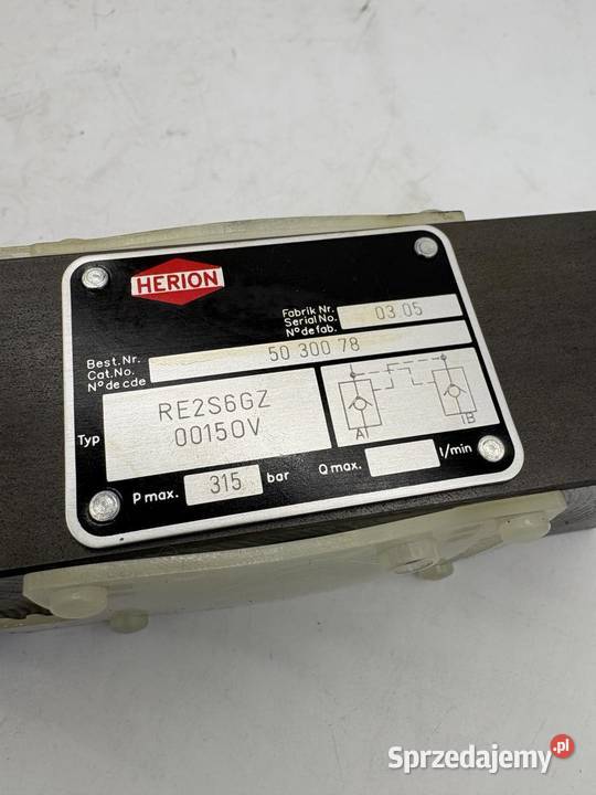 Herion RE2S6GZ 00150V Hydraulic check valve