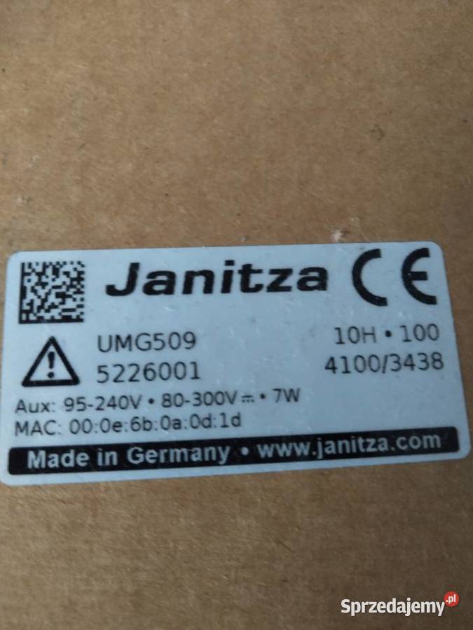 Analizator parametrów sieci Janitza UMG 509 Zabezpieczenia i rozdzielnice Gnojno