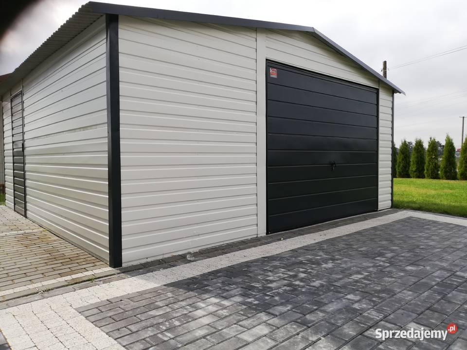 Ładny Biały Garaż Blaszany Blaszak Garaże blacha Sprzedaż Rzeszów
