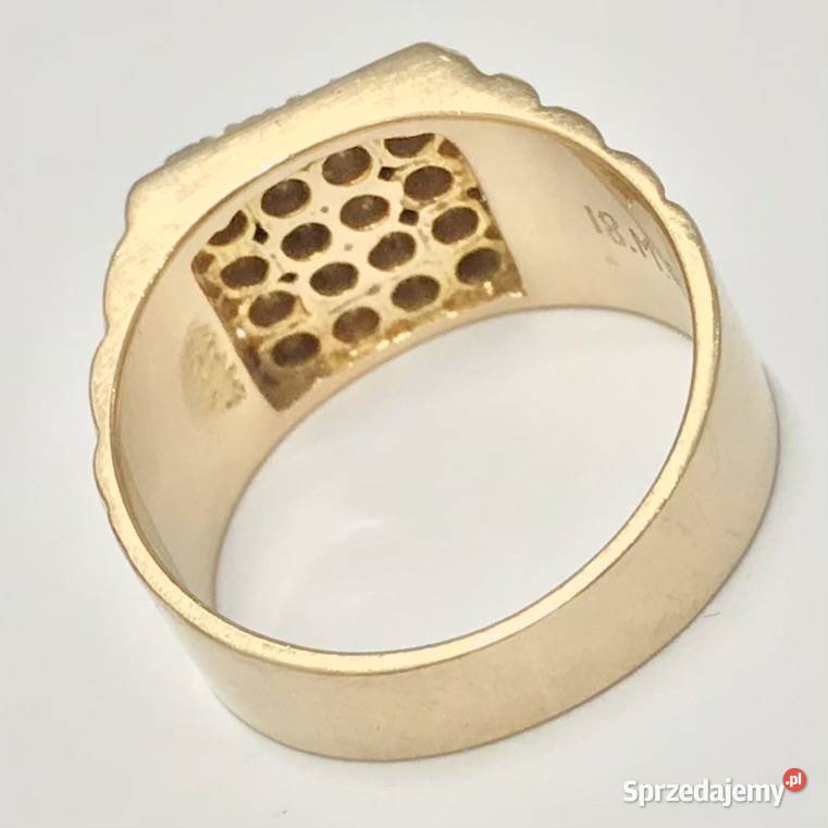Złoty PIERŚCIONEK 900 22K DIAMENTY 056ct cud r14 Warszawa