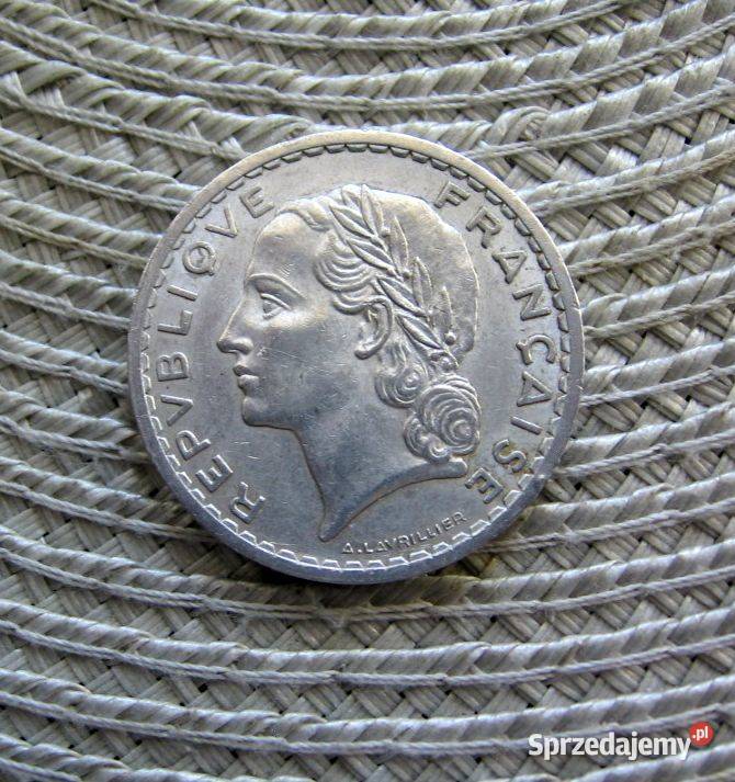 Francja 5 Frank 1947r Kalisz
