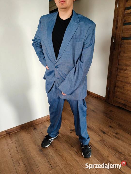 Garnitur męski niebieski 64 7XL Bonprix nowy Suwałki