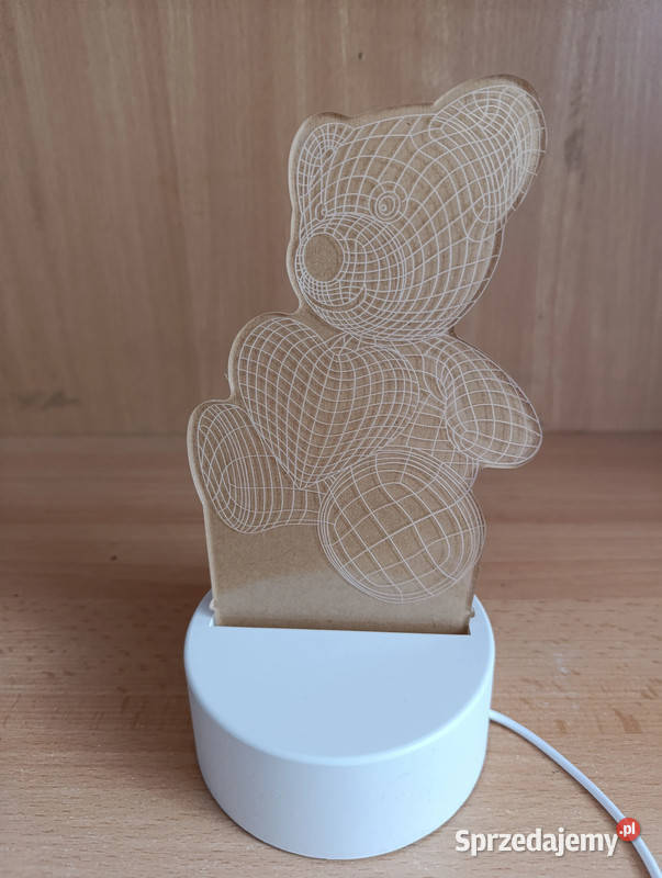 Lampka walentynki uspokającanocna Miś 3D lampka Zamość