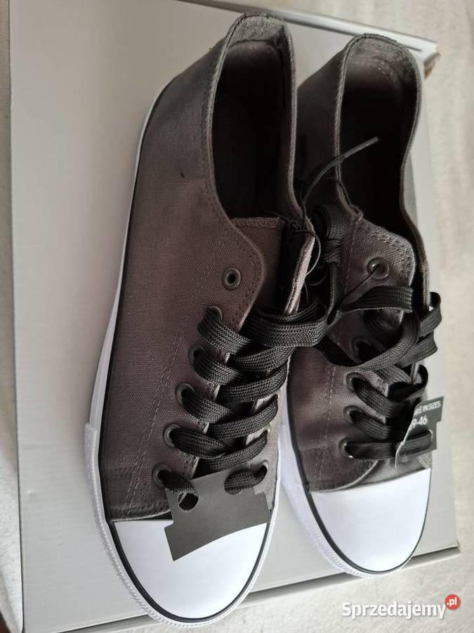 Trampki młodzieżowe szare uniseks Sinsay rozmiar