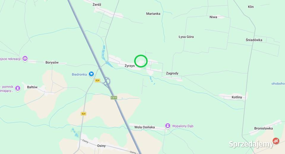 Sprzedam działkę w Żyrzynie 33m