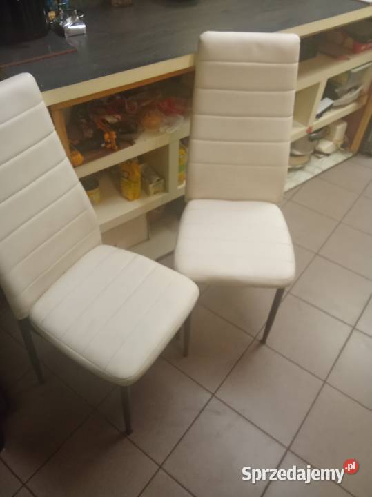 Dwa krzesła skóra nowe śląskie Sosnowiec sprzedam