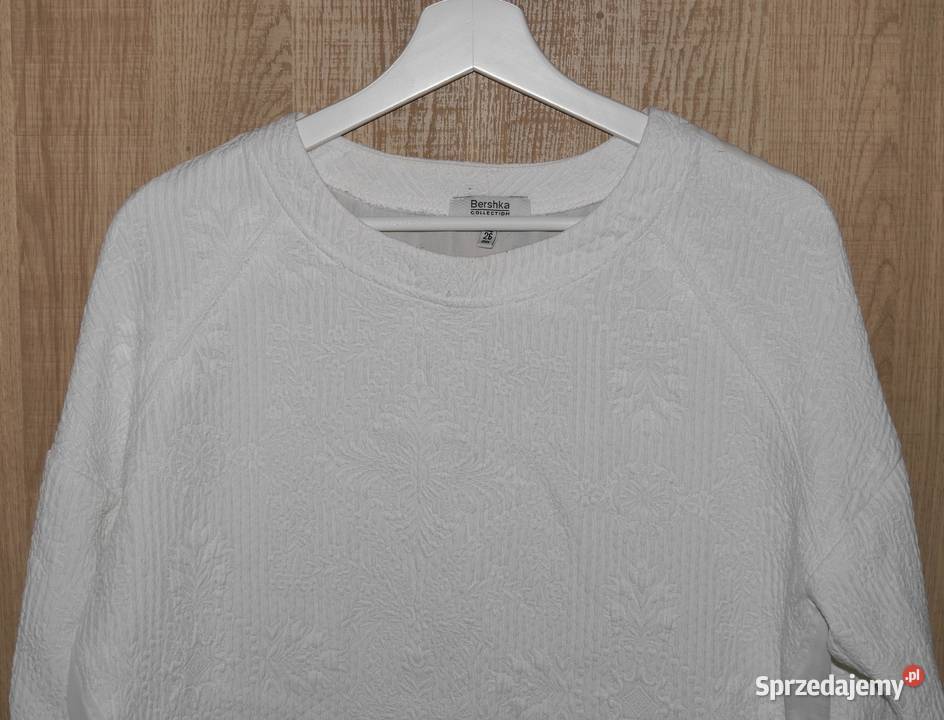 Bershka bluzeczka dłuższy tiulowy tył 36 S Rozmiar 36(S) dolnośląskie Wrocław