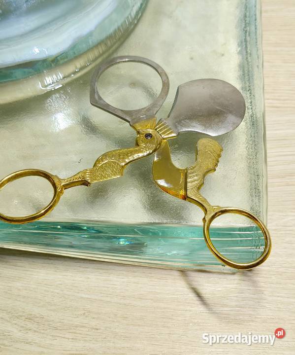 Nożyczki do jajek vintage Art Deco zabytkowe AGD