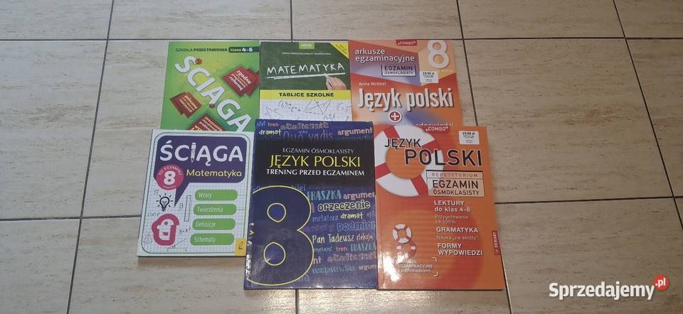 Arkusze egzaminacyjne i inne książki każda 10 kujawsko-pomorskie Brześć Kujawski sprzedam