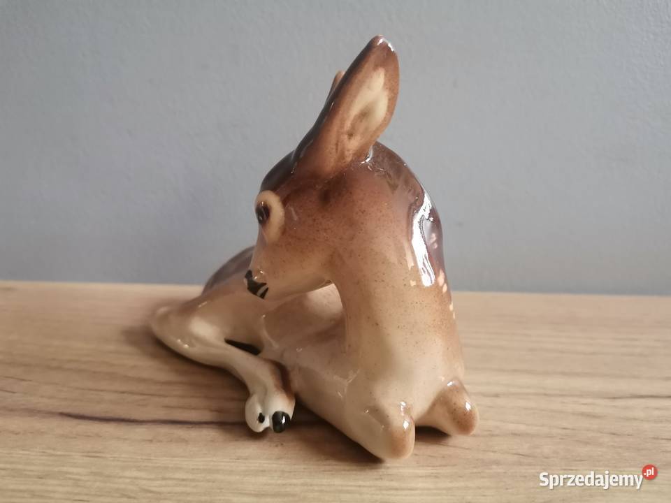Stara figurka Sarna Sarenka porcelana porcelit Siemianowice Śląskie