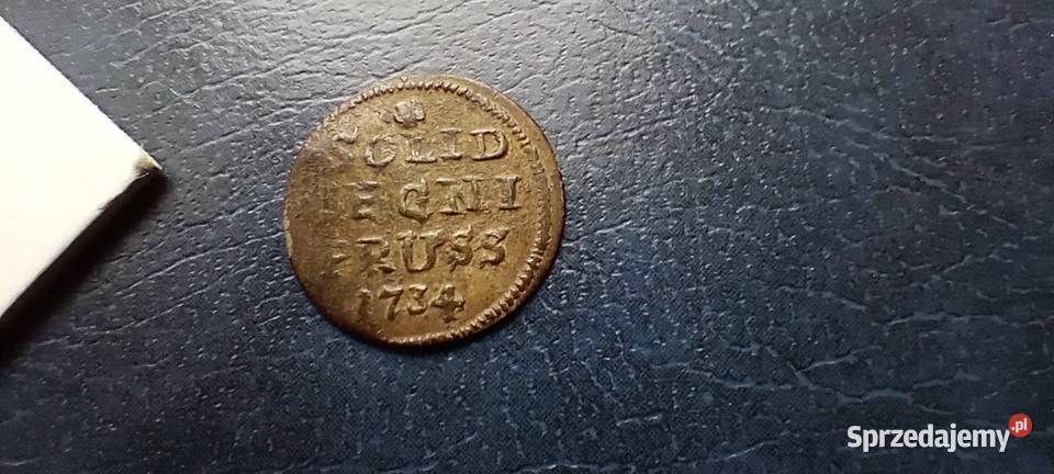 Stare monety 1 szyling 1734 Niemcy srebro Lesko