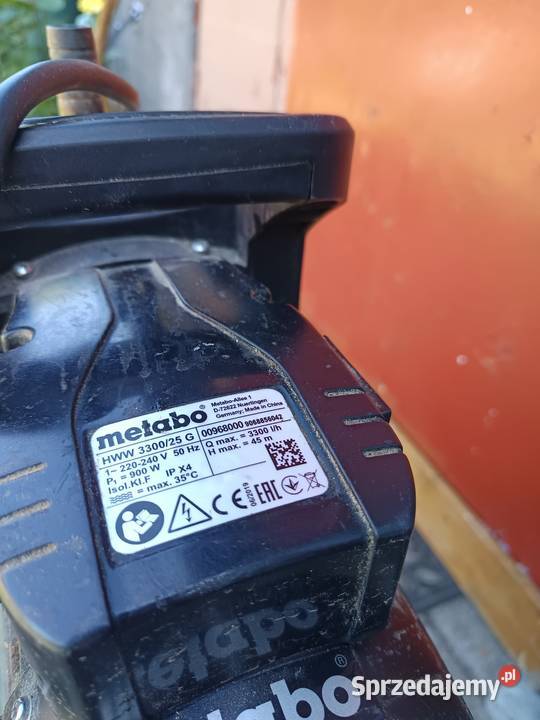 Pompa do wody Metabo warmińsko-mazurskie Bronowo sprzedam