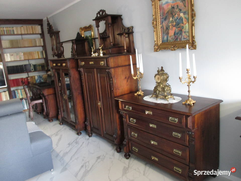 witryny komoda szafka biurko fotele antyki Ostrzeszów
