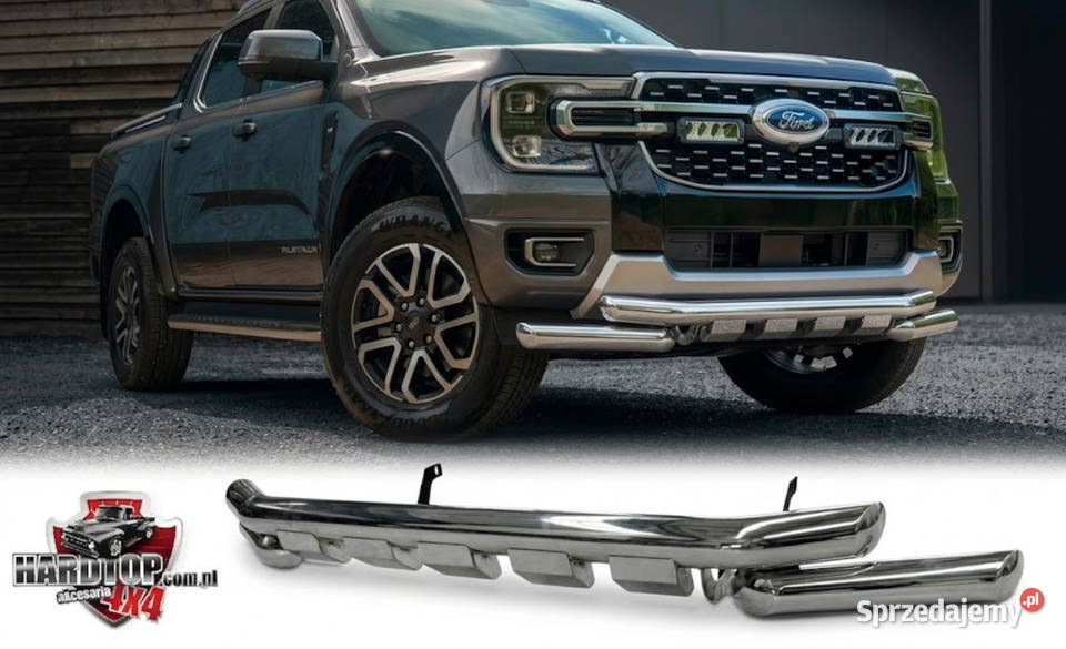 Orurowanie przednie FORD RANGER 2023 76mm Chrom Pasłęk