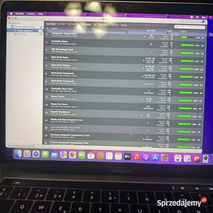 MacBook Pro 13 A1706 2016r i5 29 8GB 500SSD Warszawa