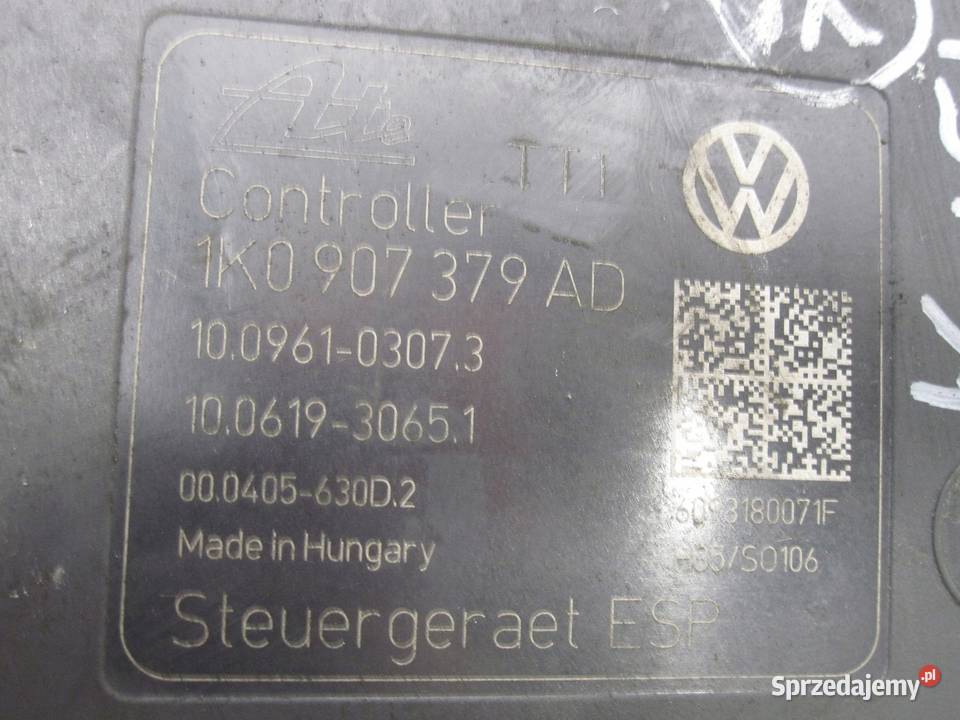 VW GOLF VI 09r pompa ABS 1K0614517AD 1K0907379AD Kielce