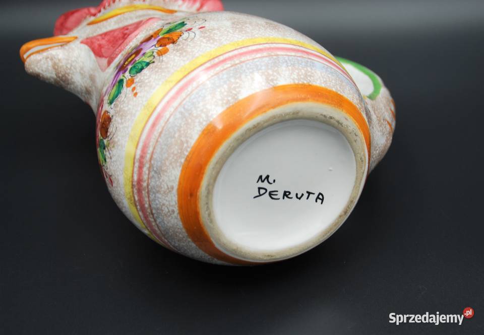 Ceramiczna konewka dzbanek M Deruta Włochy wielkopolskie Poznań