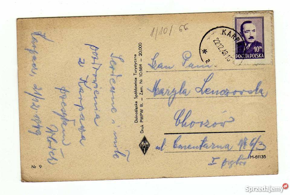 KARPACZ WIDOK OGÓLNY POCZTÓWKA SEPIA Krynki